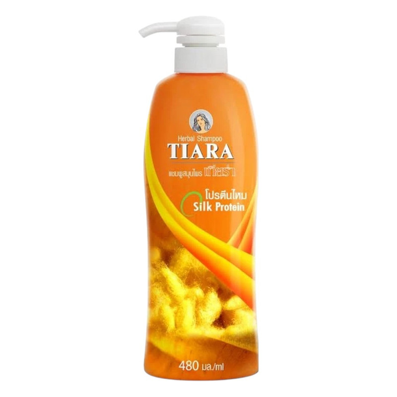 Tiara แชมพูสมุนไพร โปรตีนไหม 450 มล.