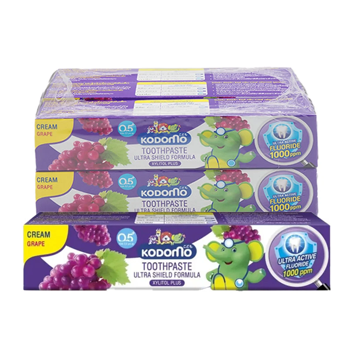 KODOMO Cream Toothpaste Grape Flavor 40 g x 6