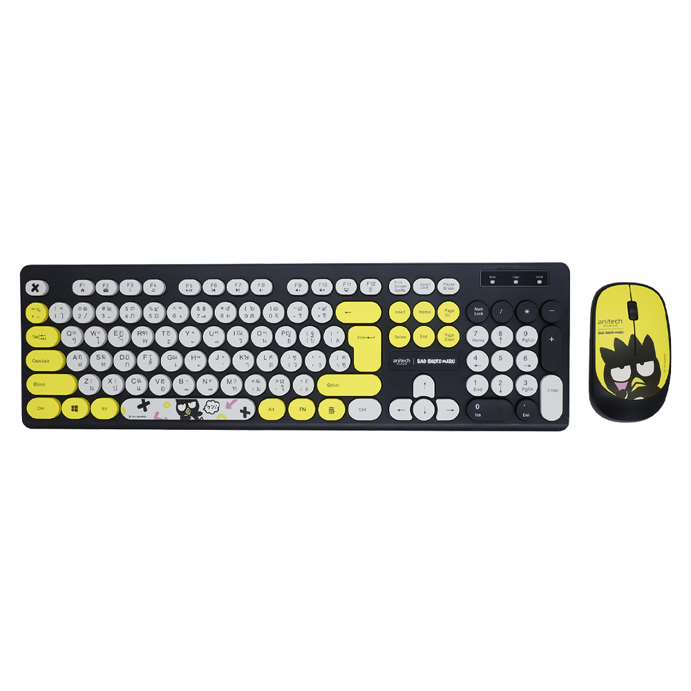 ANITECH X Sanrio Wireless Mouse + Keyboard XO-PA813-BK Black