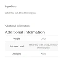 Thumbnail 3 of BLUE ELEPHANT Royal Thai Cuisine White Tea with Lemongrass Made with Sun Dried Tea Leaves and Organic Lemongrass 25g x 3 sachets