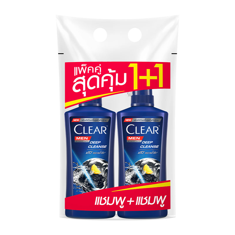 CLEAR Men Anti Dandruff Deep Cleanse Shampoo 370 ml x 1+1