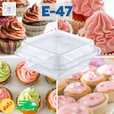 Thumbnail 4 of พิค เบเกอรี่ กล่อง กล่องพลาสติก กล่องใส่อาหาร กล่องขนม กล่องเค้ก E-47 x 1000 ใบ (ยกลัง)