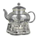 Thumbnail 1 of กาน้ำชาแก้ว พร้อมฐานรอง ความจุ 600 มล.