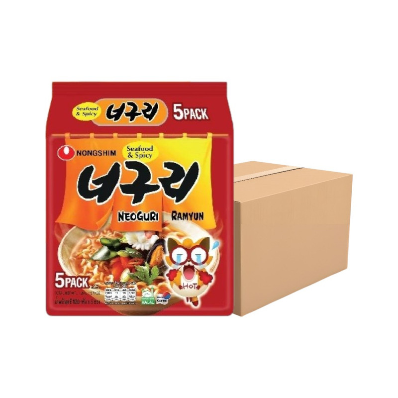 [ยกลัง 5x8 ] Nongshim Neoguri ramyun seafood & spicy นอกูรีราเมียน ซีฟู้ด แอนด์สไปซี่