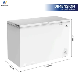 Thumbnail 5 of WORLDTECH 2-System Freezer with Lock 400 l 14.1Q Model WT-FZ400