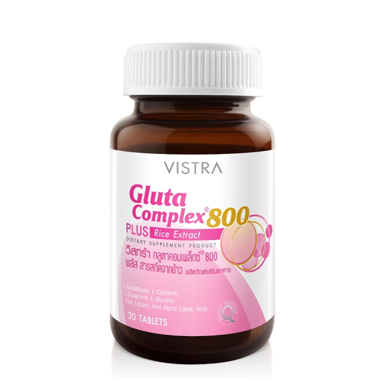 VISTRA Dietary Supplement Gluta Complex 800 Rice Extract 42 g 30 Tablets