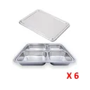 Thumbnail 2 of Empress World ถาดหลุมสแตนเลส 4 ช่อง รุ่น B เหลี่ยม ฝาปิดสแตนเลสเลส x 6