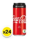 Thumbnail 2 of COKE Soft Drink Can No Sugar 325 ml x 24
