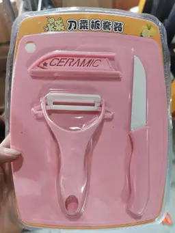 Thumbnail 3 of Bechef มีดเซรามิคพร้อมเขียง สีพาสเทล 3 ชิ้น ที่ปอกผลไม้ มีด เขียง ปลอกผลไม้ มีดปลอกเปลือก ส่งตรงจากโรงงาน