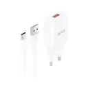 Thumbnail 1 of คิวพลัส อะแดปเตอร์ Wall Charger USB-A 12 วัตต์ พร้อมสายชาร์จ Type-C สีขาว