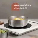 Thumbnail 5 of HomeHuk หม้อสแตนเลสพร้อมฝาปิด 5 ใบ หม้อแขก 10-18 ซม. สีเงิน