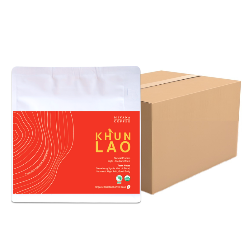MIVANA COFFEE - KHUN LAO (LIGHT-MEDIUM ROAST) ORGANIC ARABICA ROASTED COFFEE BEANS 100g. X5