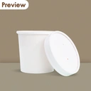 Thumbnail 2 of Matapat ถ้วยกระดาษสีขาว พร้อมฝา (ขาว/ 8oz) ถ้วยไอติม ถ้วยกระดาษคราฟท์สีขาว กระปุกคุกกี้ กระปุกขนม ถ้วยไอศรีม ถ้วยซุปมีฝาปิด (25ชุด)