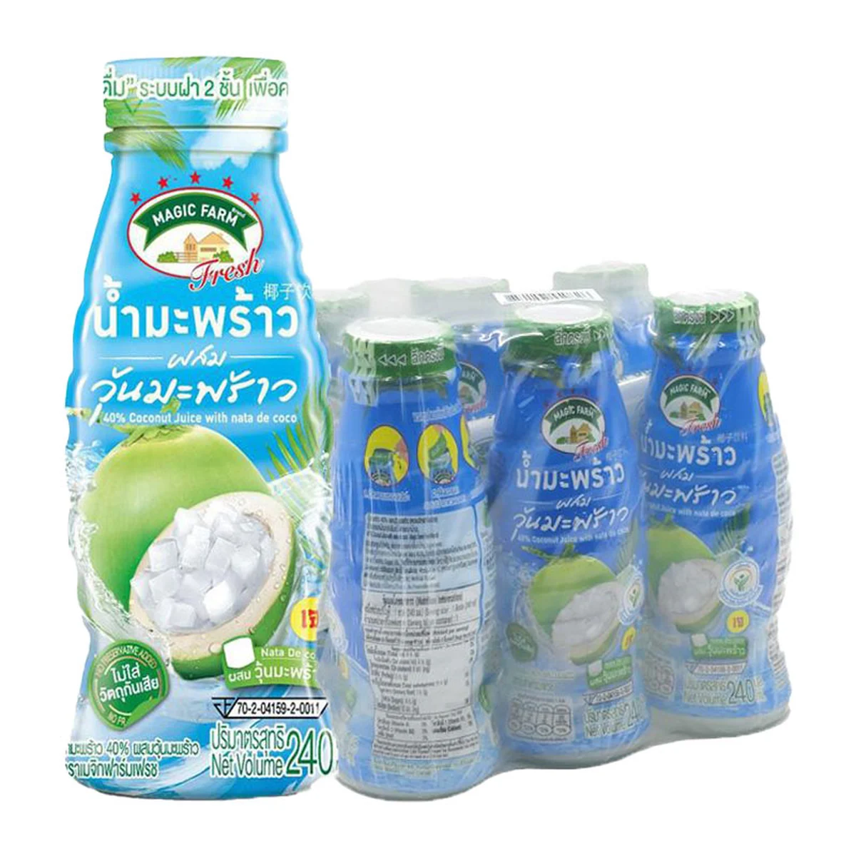 MAGIC FARM Coconut Juice 240 ml x 6