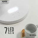 Thumbnail 4 of AIKO พัดลมชาร์จไฟ  12 พร้อมโคมไฟ รุ่่น KN-L5202BA ขาว