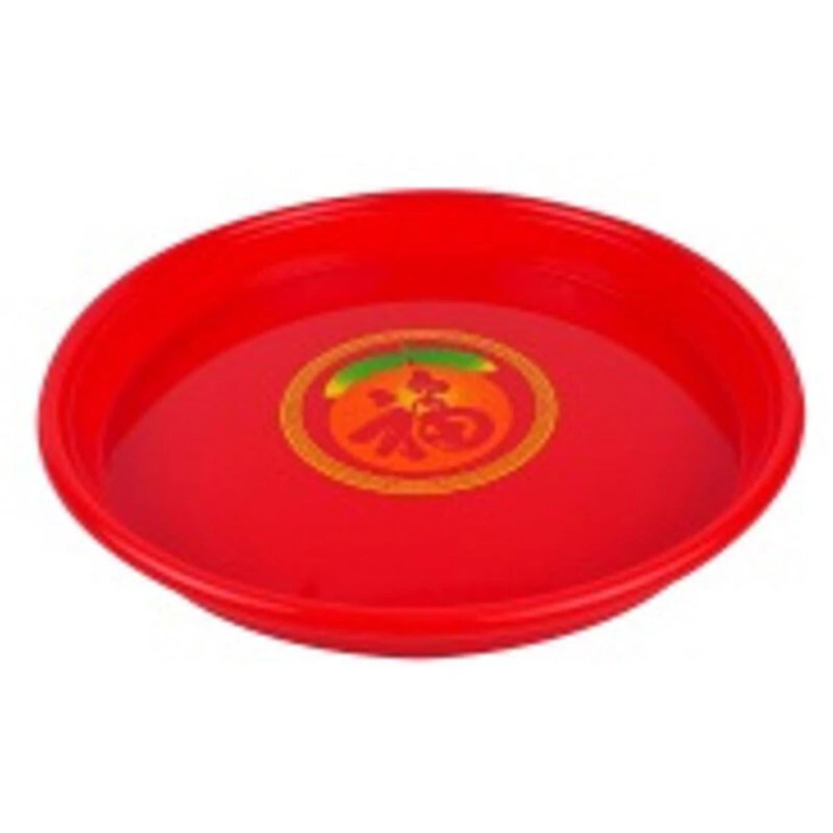 Red Plastic Round Tray Large Size 38.4x5 cm #2690