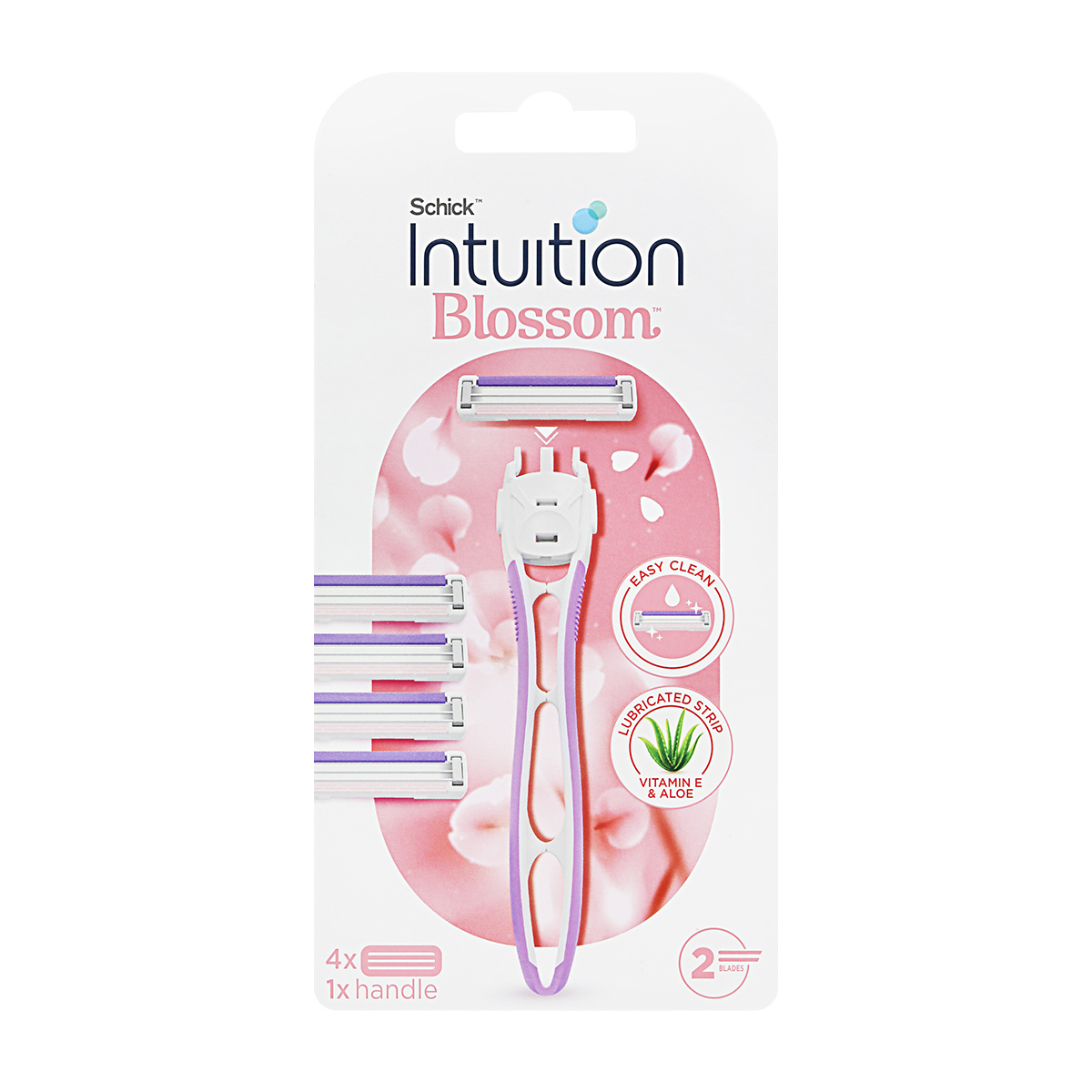 Schick Intuition Blossom มีดโกนสําหรับผู้หญิง 4 Refills 1 Handle (IBS25)
