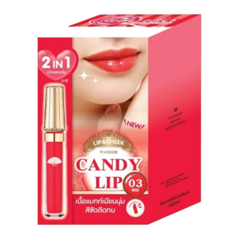 MEIJI CANDY LIP & CHEEK RED 03 2 G..x6