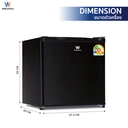 Thumbnail 4 of เวิล์ดเทค ตู้เย็น 1.7 คิว 46 ล. รุ่น WT-MB48 สีดำ