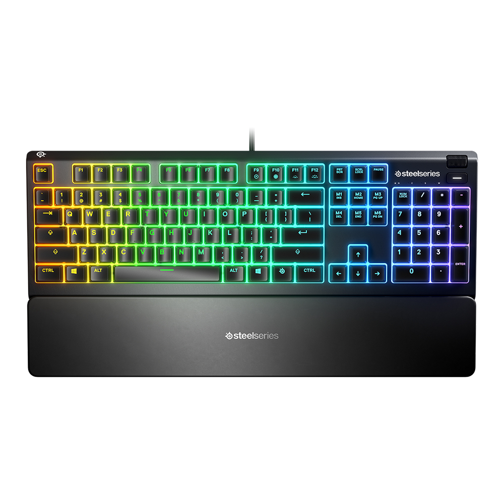 STEELSERIES KEYBOARD (คีย์บอร์ด) APEX 3 (WHISPER-QUIET / MEMBRANE) (RGB LED) (EN/TH)