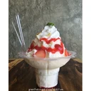 Thumbnail 4 of ลิงกล่องแก้ว ถ้วยพลาสติกใสสำหรับใส่บิงซู/น้ำแข็งใส รูปทรงดอกไม้ ไซส์ L [ยกลัง 1000 ชิ้น]