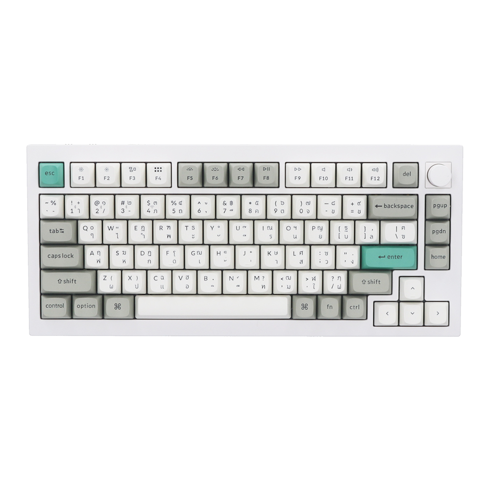 KEYCHRON WIRELESS KEYBOARD (คีย์บอร์ดไร้สาย) Q1 MAX (QMK/VIA) (SHELL WHITE) (GATERON JUPITER BROWN SWITCH - RGB - EN/TH)