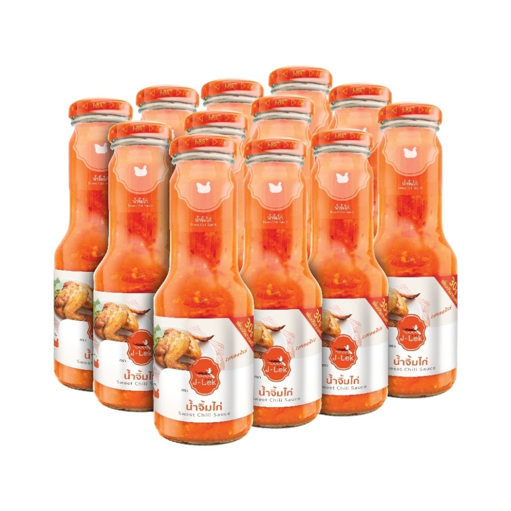 เจ๊เล็ก น้ําจิ้มไก่ ขวดแก้ว ขนาด 390 กรัม แพ็ค 12 ขวด