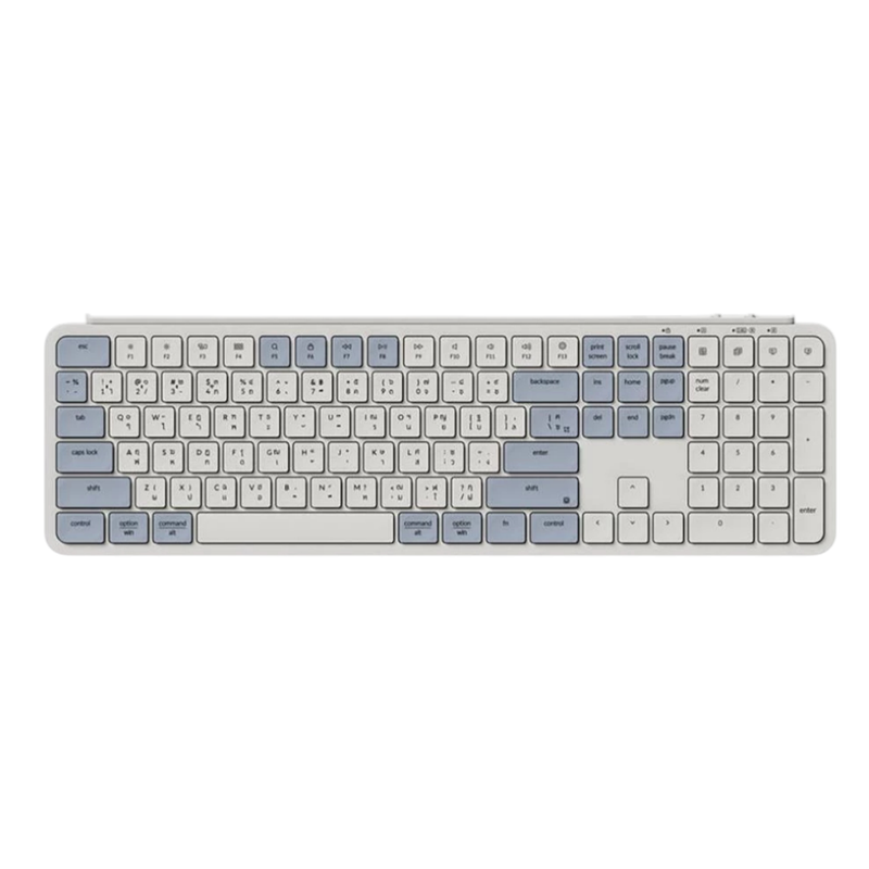 WIRELESS KEYBOARD (คีย์บอร์ดไร้สาย) KEYCHRON B6 PRO - SCISSOR SWITCH NON-BACKLIT EN/TH RETRO BLUE