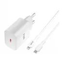 Thumbnail 2 of QPLUS Wall USB Charger 1 USB-C 20W + USB-C to Lightning Cable 1 m White