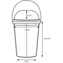 Thumbnail 3 of Panda Outlet V030-2Dแก้วBigCup2ช่อง+ฝาโดม+หู สีเลือง,เจาะรู (แพ็ค 10 ชิ้น)