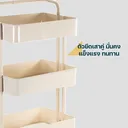 Thumbnail 4 of HomeHuk ชั้นวางของเหล็ก 3 ชั้น ล้อเลื่อน มีที่จับ เคลื่อนย้ายสะดวก สีดำ