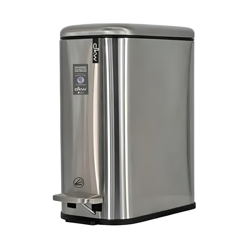 DKW Official Curver-X 12L. ถังขยะสเตนเลสทรงแคบ แบบเหยียบไร้เสียง นุ่มนวล Soft Close