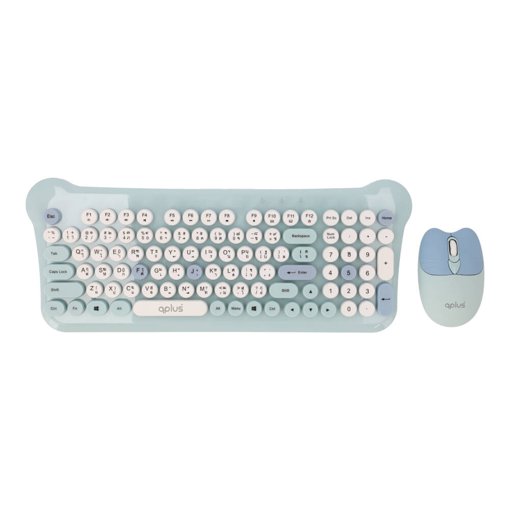 QPLUS Wireless Mouse Keyboard QW05 TH/EN Blue