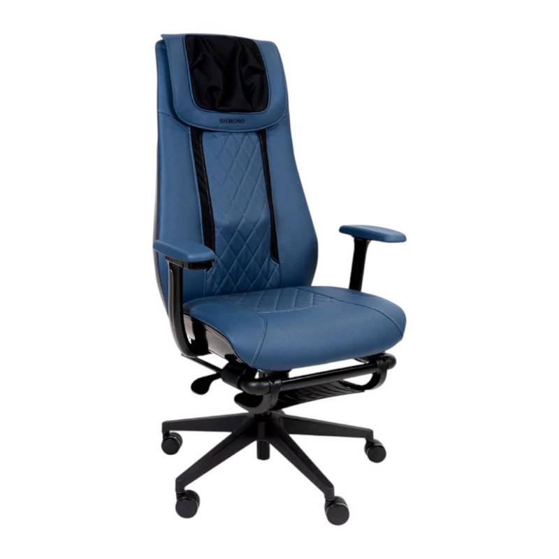 Shimono เก้าอี้สํานักงานนวดได้ Shimono Q8 น้ําเงิน