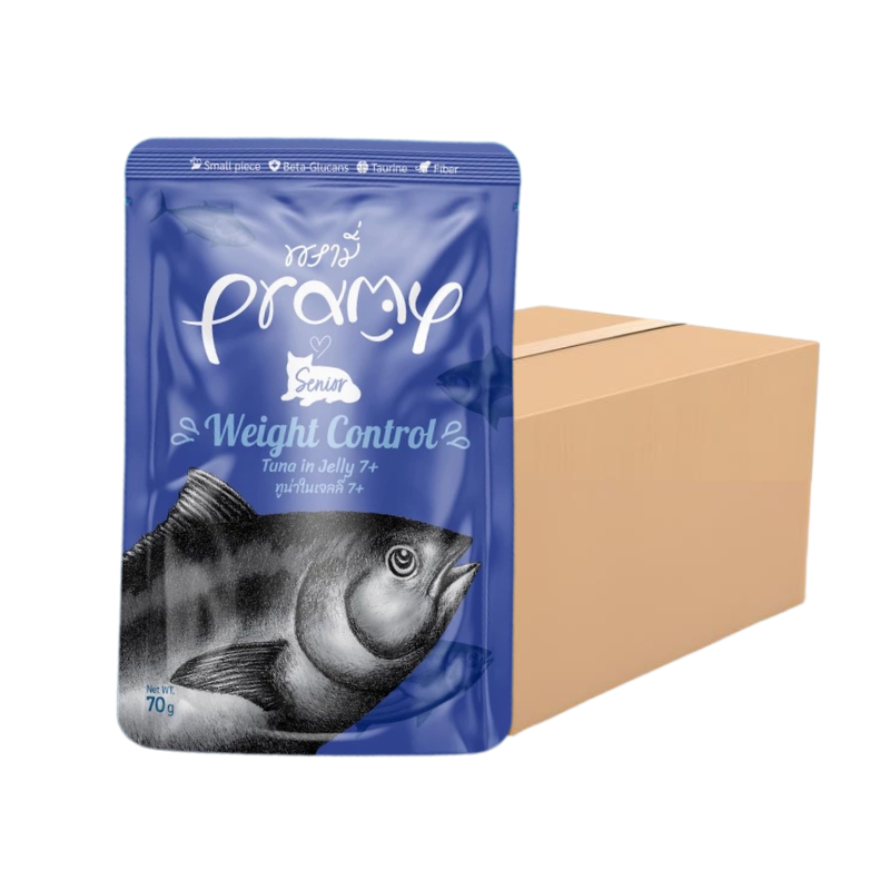 [12ซอง] PRAMY พรามี่ อาหารเปียกแมว สูตร Functional ขนาด 70 กรัม SN1-Weight Control
