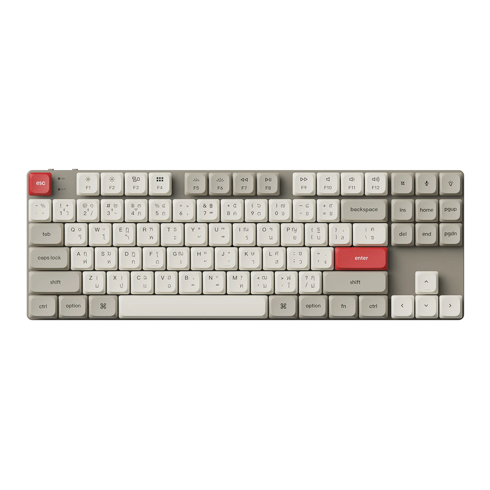 KEYCHRON WIRELESS KEYBOARD (คีย์บอร์ดไร้สาย) K1 MAX RED SWITCH RGB EN/TH - RETRO (K1M-L1-TH)