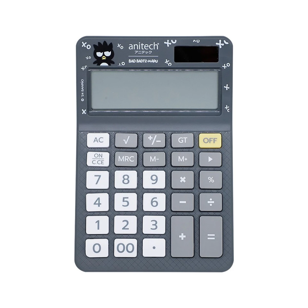 Anitech X Sanrio เครื่องคิดเลข รุ่น XO-CD12   [สินค้ารับประกัน 2 ปี] Grey
