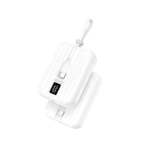 PISEN Power Bank 10,000 mAh Built-In Cable TS-D326 White