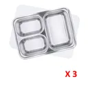 Thumbnail 2 of Empress World ถาดหลุมสแตนเลส 3 ช่อง รุ่น B ฝาปิดพลาสติก x 3