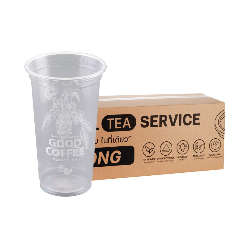 [CGW22] Plastic Coffee Cup 22 oz 95 mm Stright Shape (50 pcs/pack) x 5 Packs