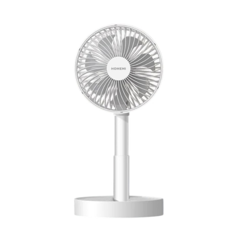 Homemi พัดลมตั้งโต๊ะไร้สาย Portable Desk Fan พับเก็บได้ ปรับแรงลม 4 ระดับ ตั้งเวลาปิดได้ Lite (061)