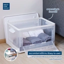 Thumbnail 3 of SUPER LOCK Storage Box Collapsible with Front-Back Opening Lid Model 5682 26 l Clear