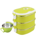 Thumbnail 1 of RRS ปิ่นโตเก็บความร้อน 3 ชั้น 2.7 ลิตร พร้อม ถ้วยบรรจุอาหาร 15 cm. - สีเขียว