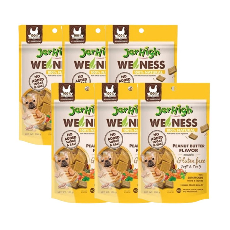 เจอร์ไฮ วี เนส ขนมสุนัข รสเนยถั่ว 80,100 ก. x 6