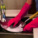 Thumbnail 2 of โพลี-ไบรท์ ถุงมือยางธรรมชาติ รัดข้อ รุ่น Extra Long Size L 6 คู่