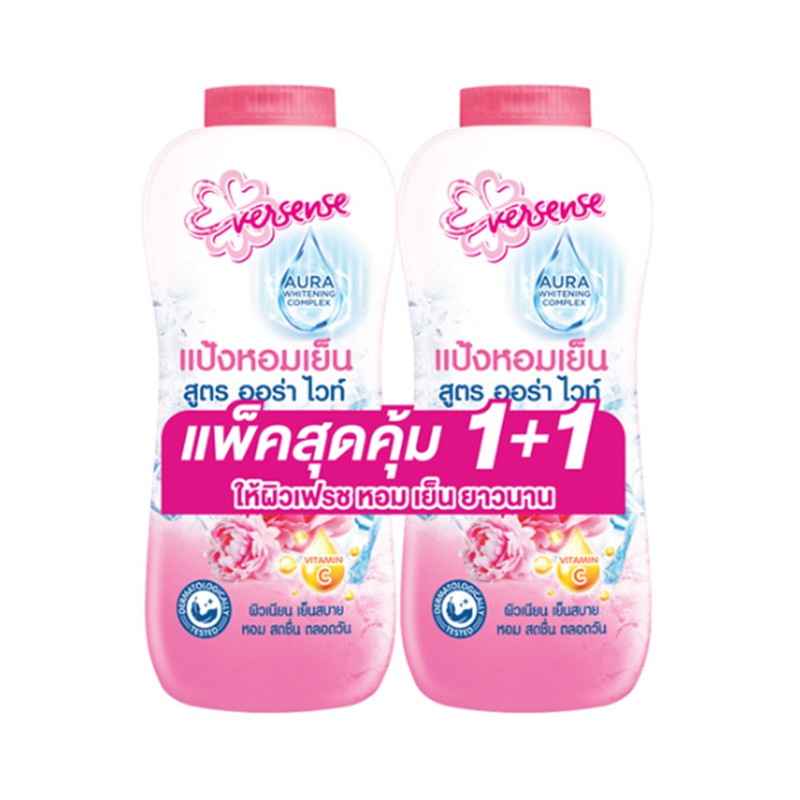 Eversense Powder Aura White Cooling 280 G. Pink [Twin Pack]