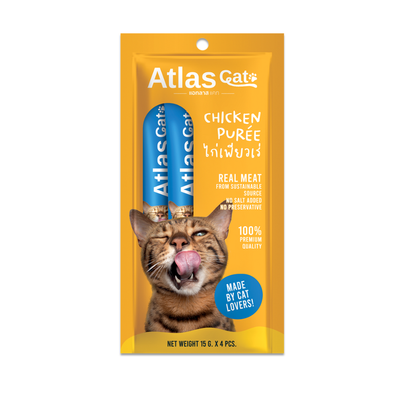 ATLAS CAT CHICKEN PUREE (15G.X4)