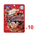 Thumbnail 2 of BOURBON Fettuccine Gummy with Concentrated Lemon Juice, Ginger Powder, Cinnamon Powder and Gelatin - Cola Flavor (Made in Japan) 50g x 10 packs
