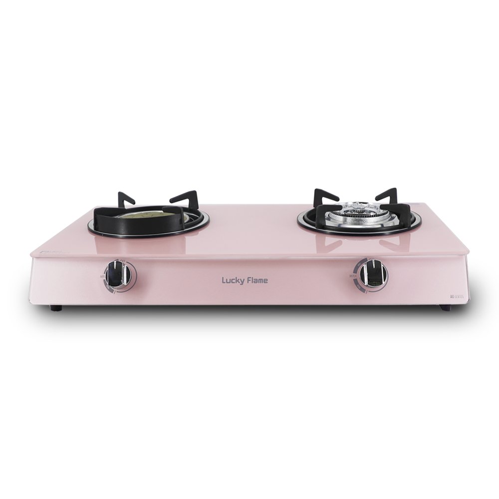 ลัคกี้เฟลม เตากล่องคู่หน้ากระจกสีชมพู รุ่น AG2102S(P)