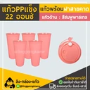 Thumbnail 1 of ลิงกล่องแก้ว แก้วPPแข็ง พร้อมฝาแข็ง ใสผิวด้าน แก้วสีอเมซอน (ด้าน) ชมพูพาสเทล (แก้ว 50 + ฝา 50)